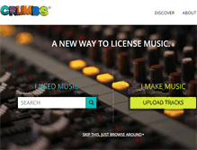 Tablet Screenshot of crumbsmusic.com